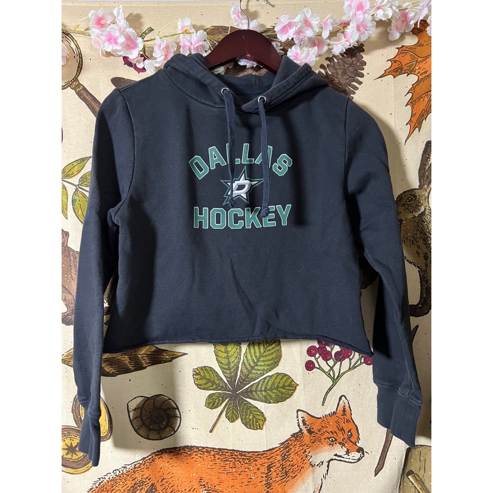 Fanatics Dallas Stars Hoodie Womens Small Black Cropped NHL Hockey